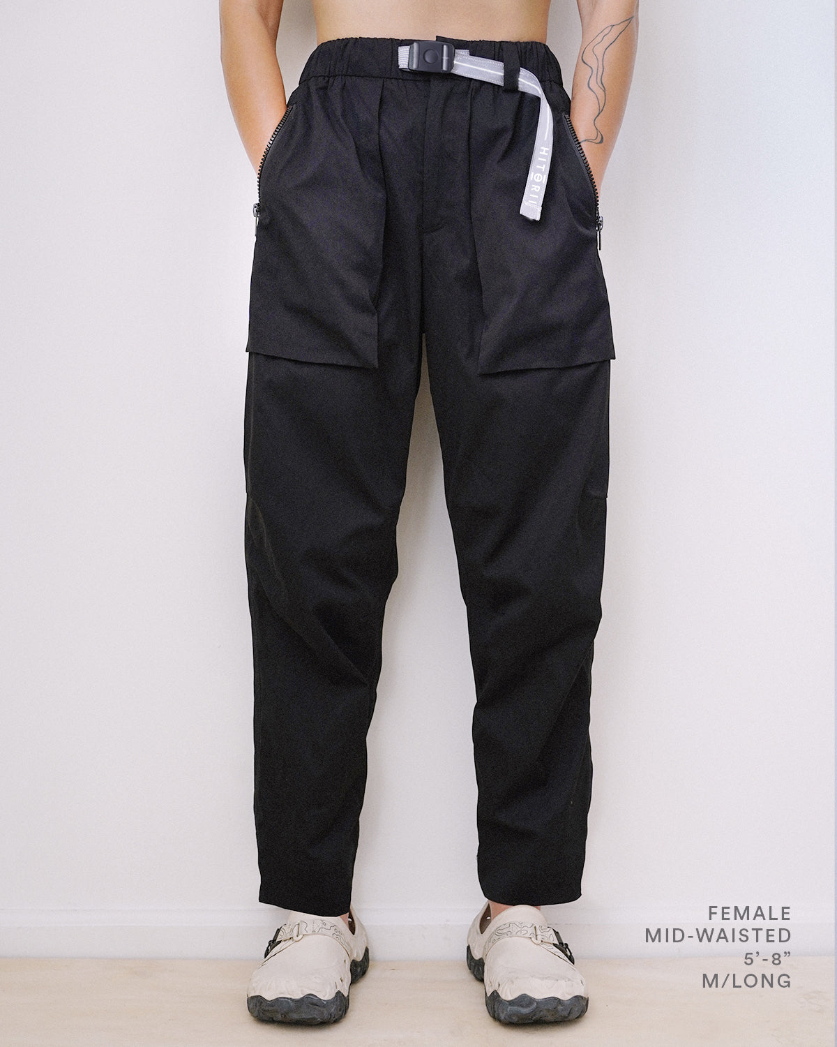 PRE-ORDER | Hitorii S01 | Street Pant | Black + Green | Loose Fit