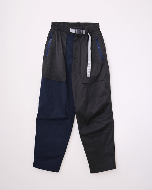 PRE-ORDER | Hitorii S01 | Street Pant | Black + Blue | Loose Fit