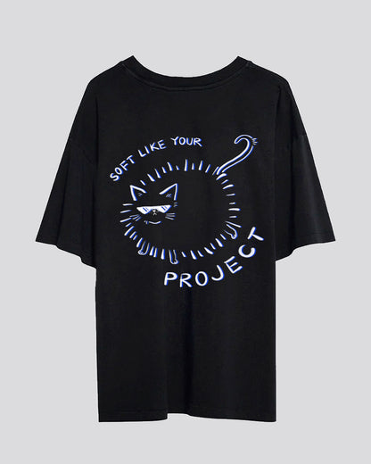 Soft Like Your Project | Oversized Tee | Charcoal