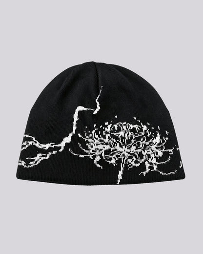 Cotton Beanie | Spider Lily | Black