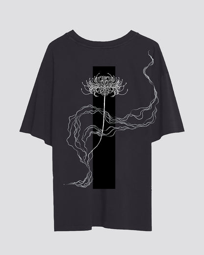 彼岸花 (Higanbana) | Oversized Tee | Charcoal