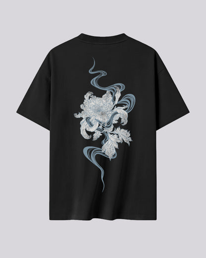 Kiku (Chrysanthemum) | Oversized Tee | Charcoal