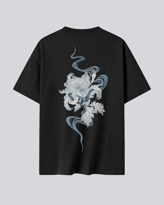 Kiku (Chrysanthemum) | Oversized Tee | Charcoal