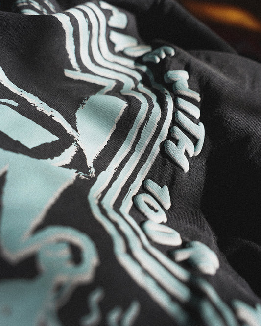 Trash Like Your Footwork | Oversized Tee | Stonewashed Black