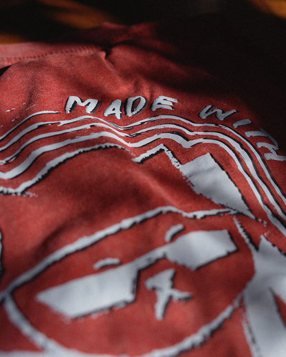 Hitorii Trash Like Your Beta | Oversized Tee | Stonewashed Maroon