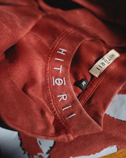 Hitorii Trash Like Your Beta | Oversized Tee | Stonewashed Maroon