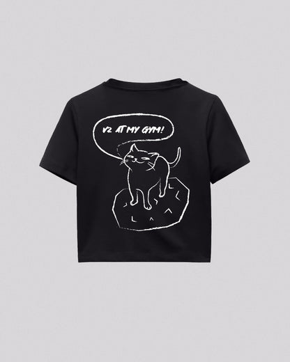 V2 In My Gym | Crop Tee | Charcoal