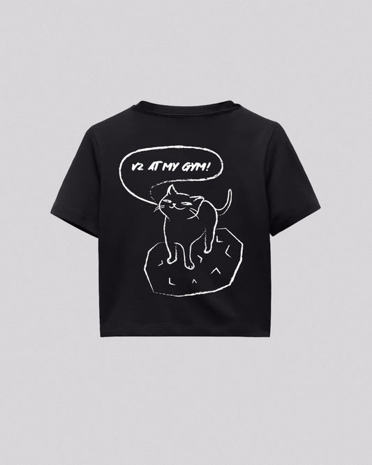 V2 In My Gym | Crop Tee | Charcoal