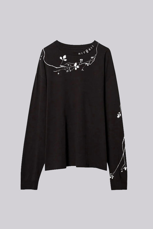 Entangled Fragaria | Long Sleeve | Black x White