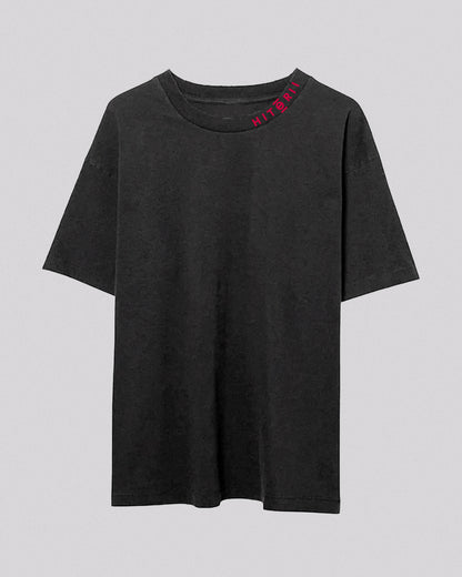 Water Lily | Oversized Tee | Charcoal (Stonewashed)