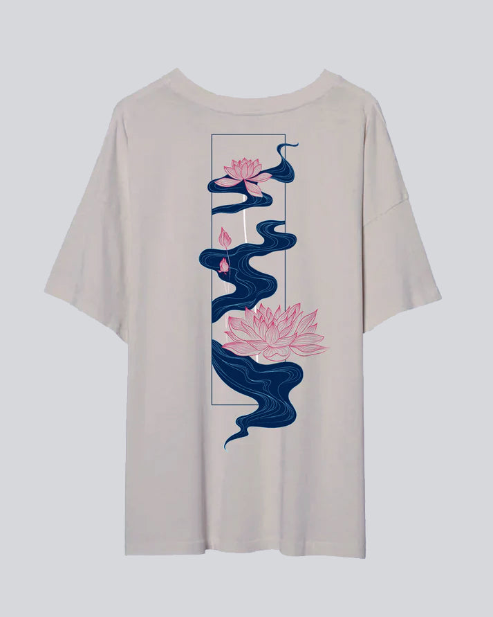 PRE-ORDER | Water Lily | Oversized Tee | Gray