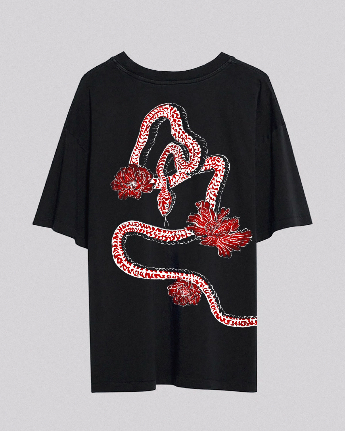 Year of the Snake | Oversized Tee | Black x Red