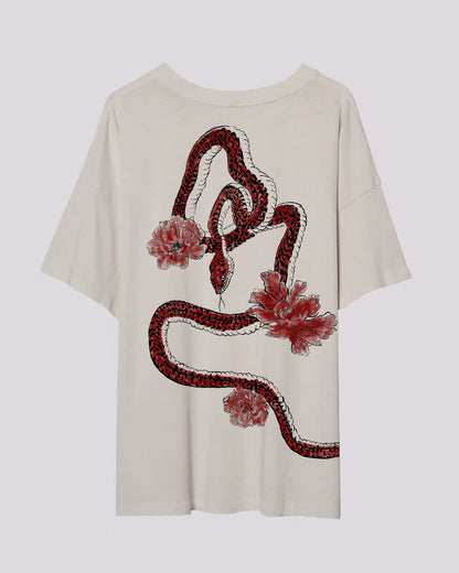 Year of the Snake | Oversized Tee | Light Cream