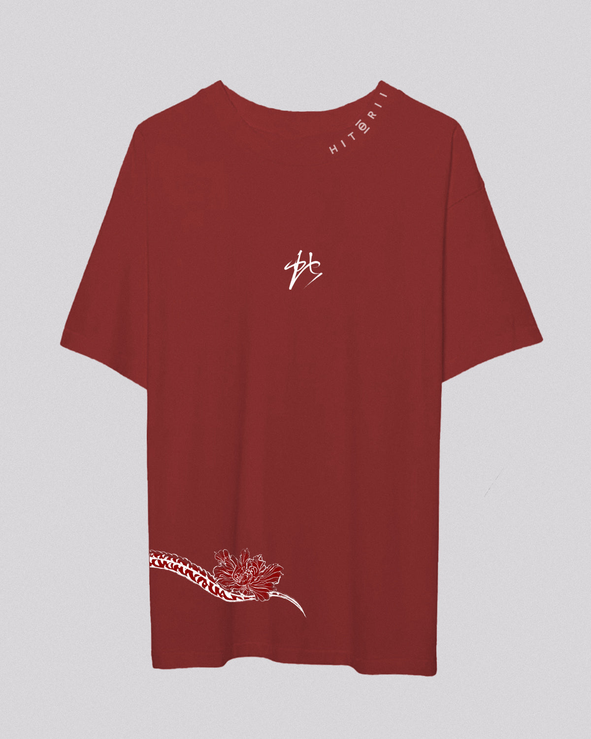 Year of the Snake | Oversized Tee | Maroon