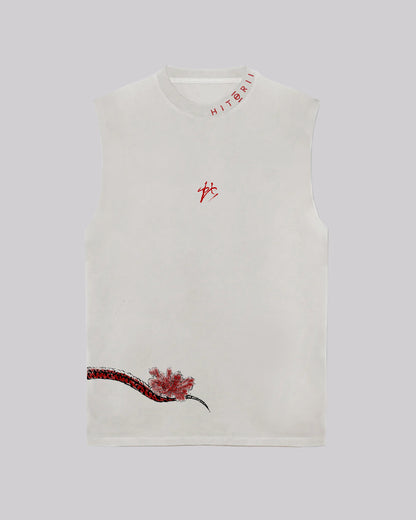 Year of the Snake | Muscle Tank | Light Cream